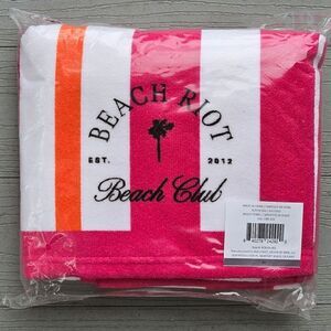 BEACH RIOT BEACH CLUB STRIPED TOWEL new msrp $80